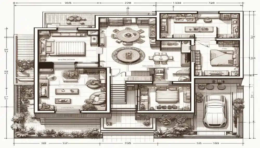 اجزای اصلی پلان خانه ویلایی