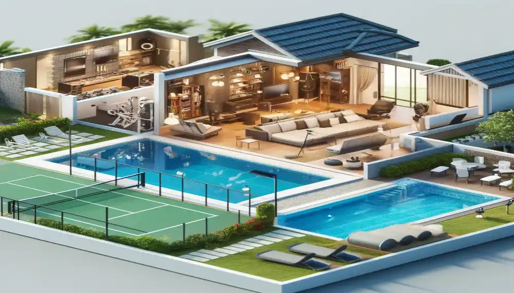 فضای تفریحی و ورزشی ویلا