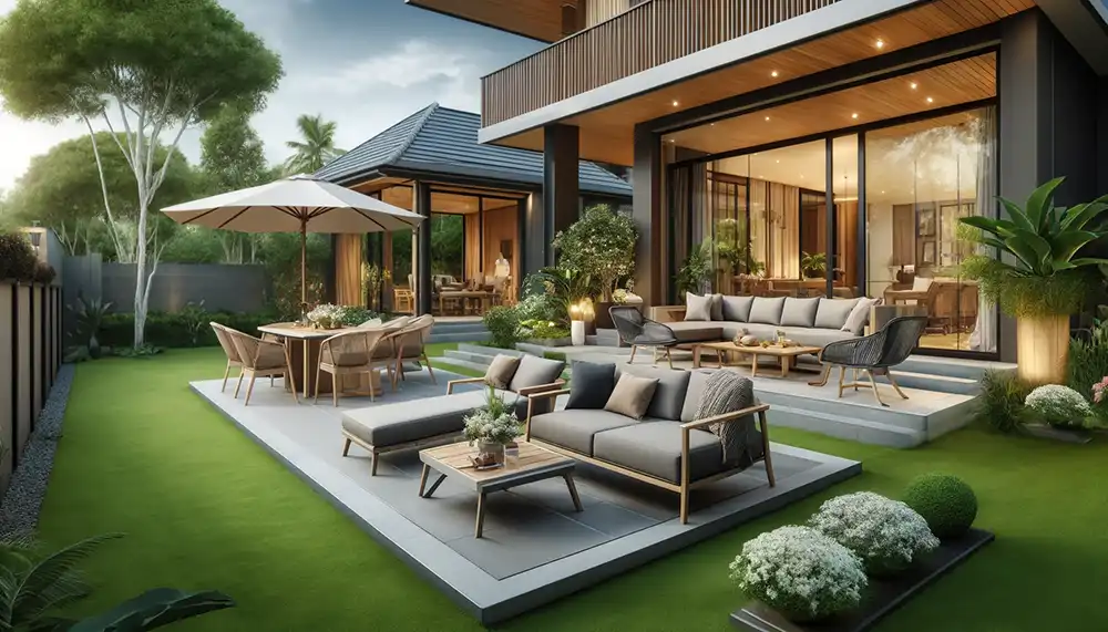 طراحی باغ ویلا 1000 متری