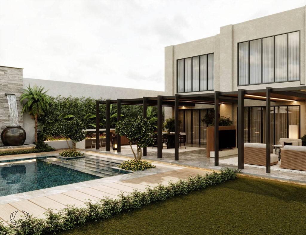 طراحی باغ ویلا 700 متری