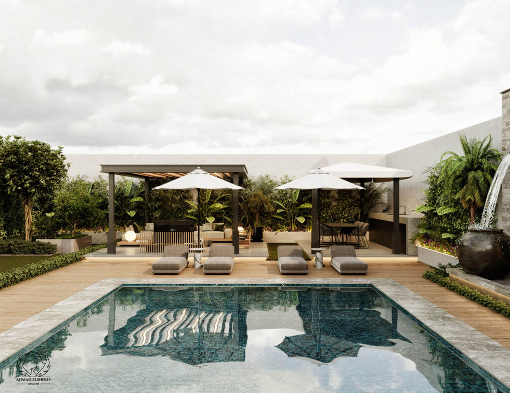 طراحی باغ ویلا 700 متری