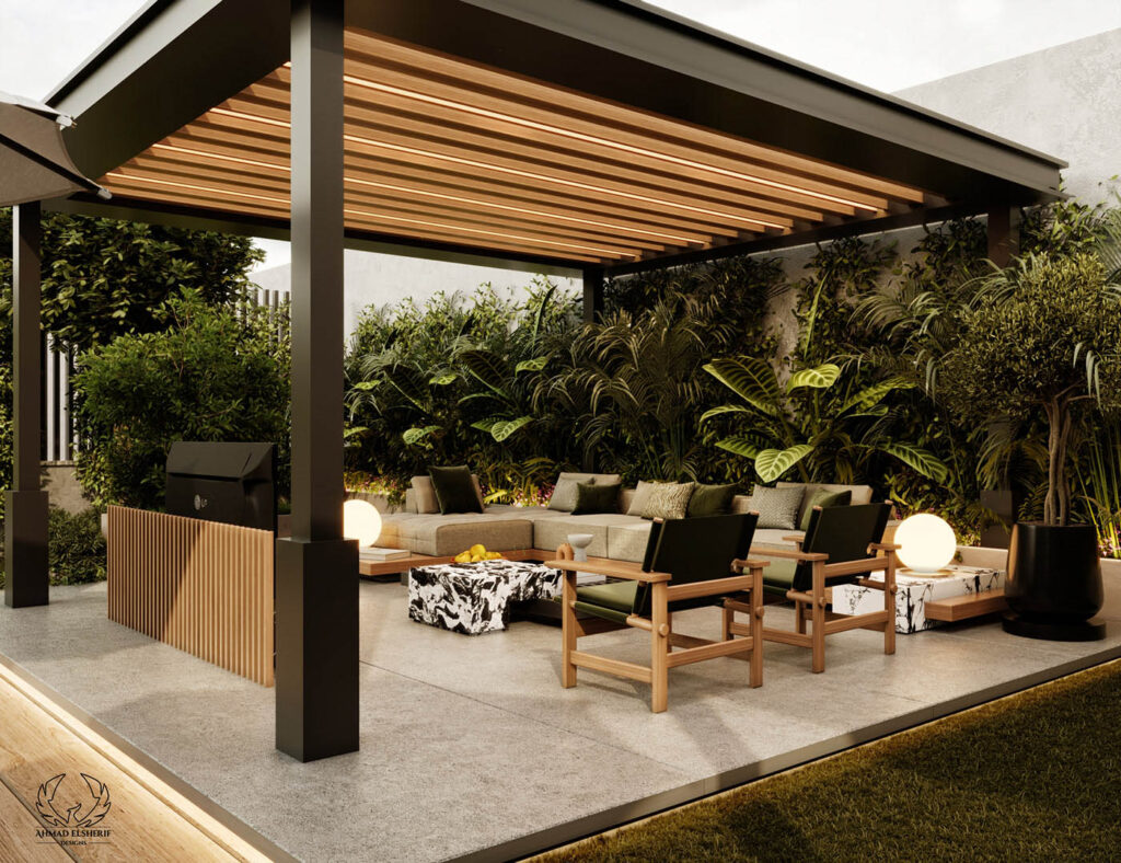 طراحی باغ ویلا 700 متری