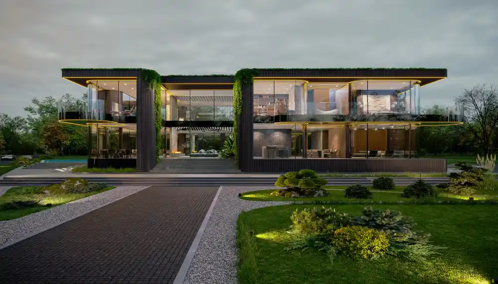 طراحی باغ ویلا 700 متری