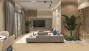 فضای نشیمن ویلا