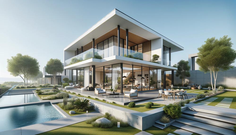 طراحی ویلا مدرن کوچک